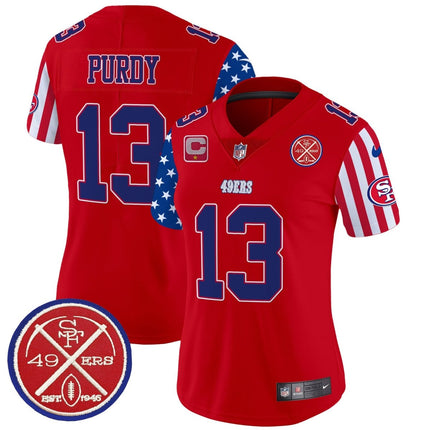 Women's 49ers American Style Vapor Limited Jersey - All Stitched SF49_KDZ - KINDOZY