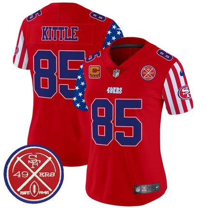 Women's 49ers American Style Vapor Limited Jersey - All Stitched SF49_KDZ - KINDOZY