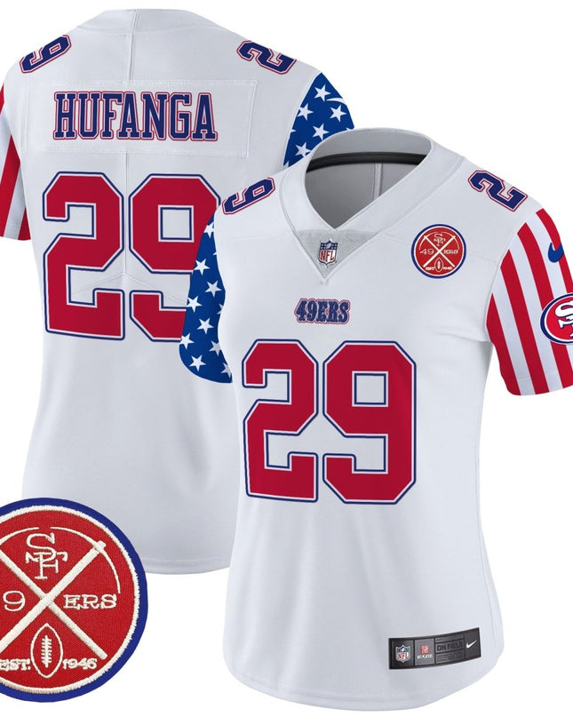 Women's 49ers American Style Vapor Limited Jersey - All Stitched SF49_KDZ - KINDOZY