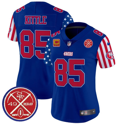 Women's 49ers American Style Vapor Limited Jersey - All Stitched SF49_KDZ - KINDOZY