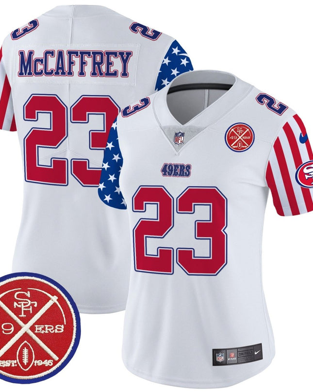 Women's 49ers American Style Vapor Limited Jersey - All Stitched SF49_KDZ - KINDOZY