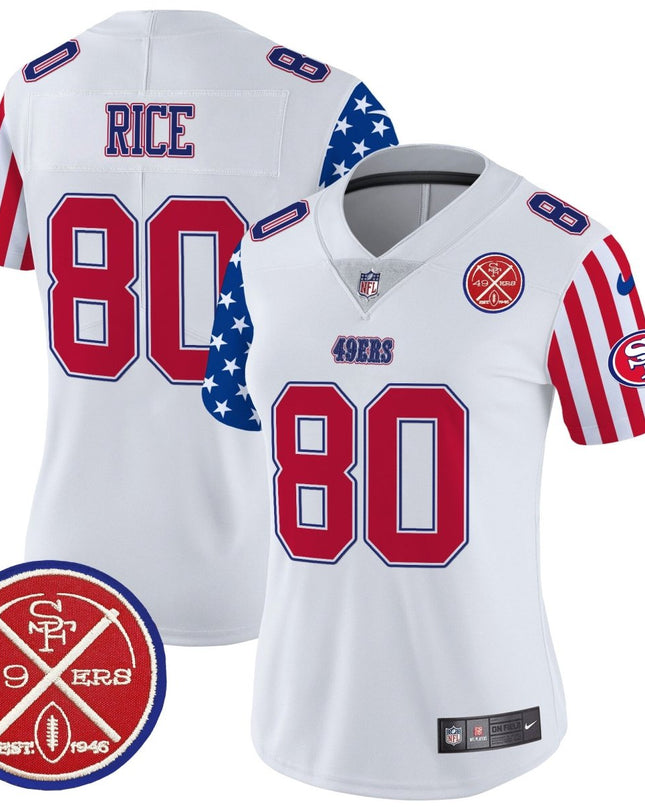 Women's 49ers American Style Vapor Limited Jersey - All Stitched SF49_KDZ - KINDOZY