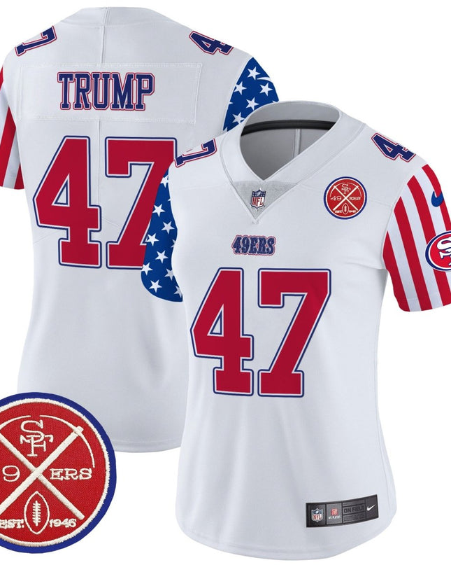 Women's 49ers American Style Vapor Limited Jersey - All Stitched SF49_KDZ - KINDOZY