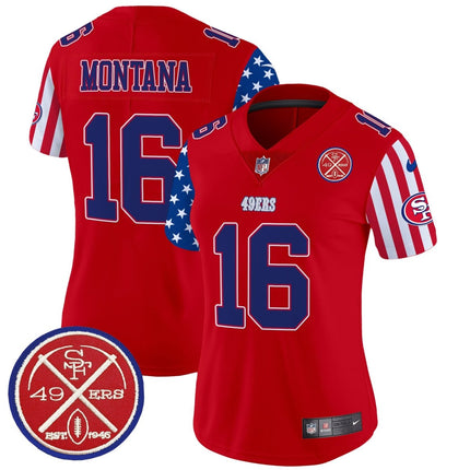 Women's 49ers American Style Vapor Limited Jersey - All Stitched SF49_KDZ - KINDOZY