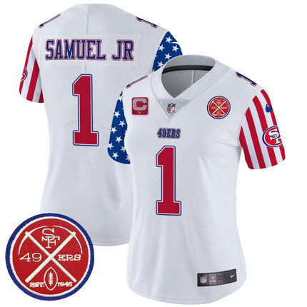 Women's 49ers American Style Vapor Limited Jersey - All Stitched SF49_KDZ - KINDOZY