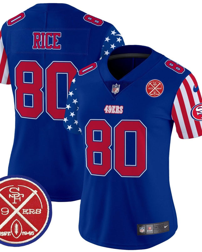 Women's 49ers American Style Vapor Limited Jersey - All Stitched SF49_KDZ - KINDOZY