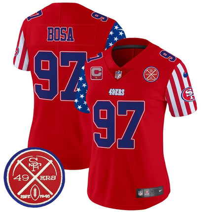 Women's 49ers American Style Vapor Limited Jersey - All Stitched SF49_KDZ - KINDOZY