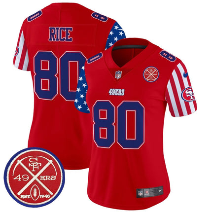Women's 49ers American Style Vapor Limited Jersey - All Stitched SF49_KDZ - KINDOZY