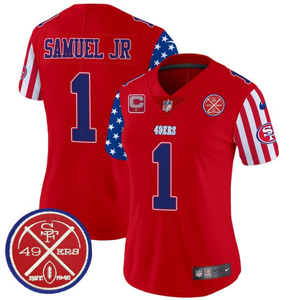 Women's 49ers American Style Vapor Limited Jersey - All Stitched SF49_KDZ - KINDOZY