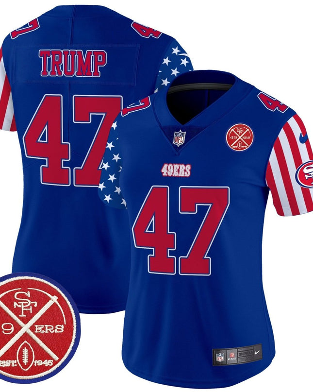 Women's 49ers American Style Vapor Limited Jersey - All Stitched SF49_KDZ - KINDOZY