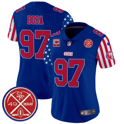 Women's 49ers American Style Vapor Limited Jersey - All Stitched SF49_KDZ - KINDOZY