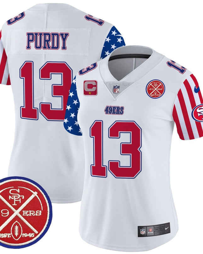 Women's 49ers American Style Vapor Limited Jersey - All Stitched SF49_KDZ - KINDOZY