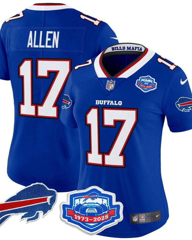 Women's Buffalo Bills 2025 "Rivalries" Vapor Limited Jersey - Farewell Season Patch - All Stitched BUF_KDZ - KINDOZY