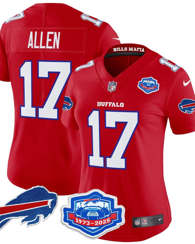 Women's Buffalo Bills 2025 "Rivalries" Vapor Limited Jersey - Farewell Season Patch - All Stitched BUF_KDZ - KINDOZY