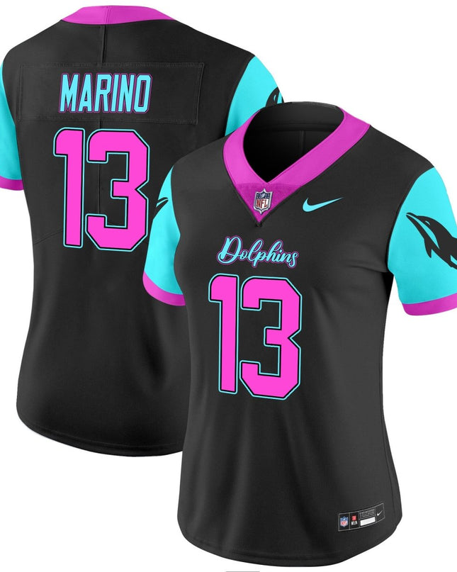 Women's Dolphins Miami Vice Vapor Limited Jersey - All Stitched MIA_KDZ - KINDOZY