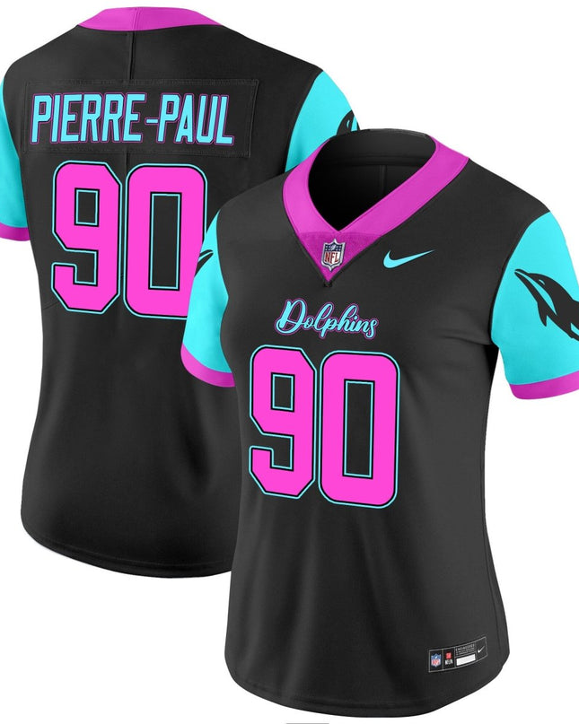 Women's Dolphins Miami Vice Vapor Limited Jersey - All Stitched MIA_KDZ - KINDOZY