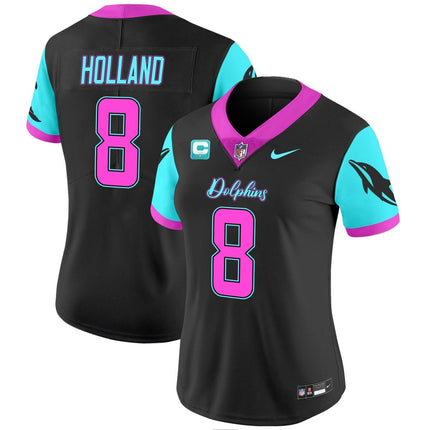 Women's Dolphins Miami Vice Vapor Limited Jersey - All Stitched MIA_KDZ - KINDOZY