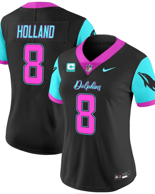 Women's Dolphins Miami Vice Vapor Limited Jersey - All Stitched MIA_KDZ - KINDOZY