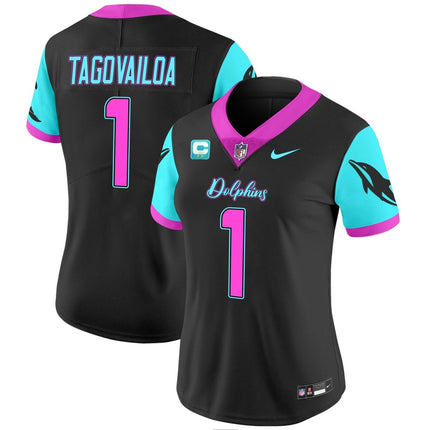 Women's Dolphins Miami Vice Vapor Limited Jersey - All Stitched MIA_KDZ - KINDOZY