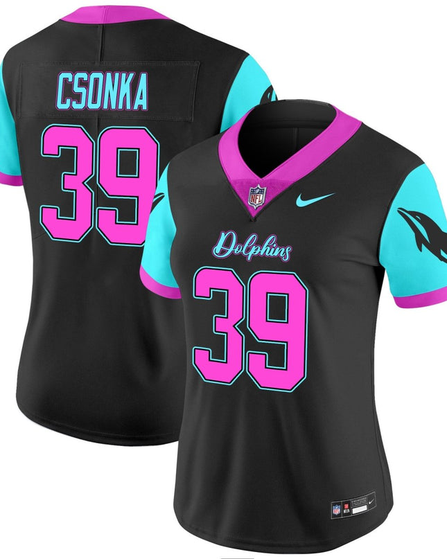 Women's Dolphins Miami Vice Vapor Limited Jersey - All Stitched MIA_KDZ - KINDOZY