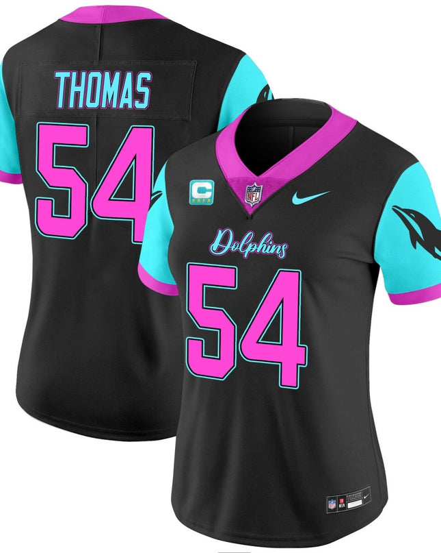 Women's Dolphins Miami Vice Vapor Limited Jersey - All Stitched MIA_KDZ - KINDOZY