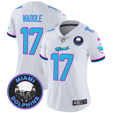 Women's Dolphins Miami Vice Vapor Limited Jersey V3 - All Stitched MIA_KDZ - KINDOZY