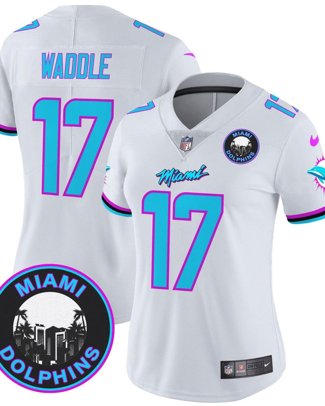 Women's Dolphins Miami Vice Vapor Limited Jersey V3 - All Stitched MIA_KDZ - KINDOZY
