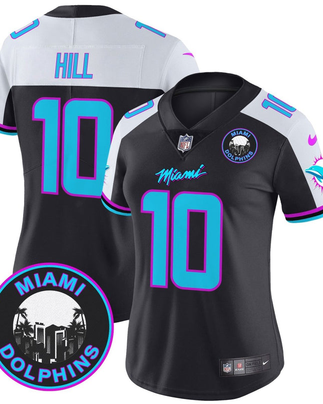 Women's Dolphins Miami Vice Vapor Limited Jersey V3 - All Stitched MIA_KDZ - KINDOZY