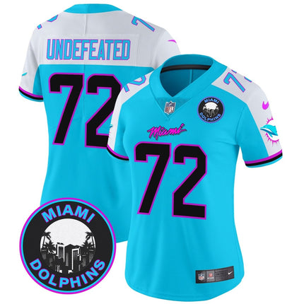Women's Dolphins Miami Vice Vapor Limited Jersey V3 - All Stitched MIA_KDZ - KINDOZY