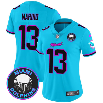 Women's Dolphins Miami Vice Vapor Limited Jersey V3 - All Stitched MIA_KDZ - KINDOZY