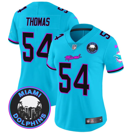 Women's Dolphins Miami Vice Vapor Limited Jersey V3 - All Stitched MIA_KDZ - KINDOZY