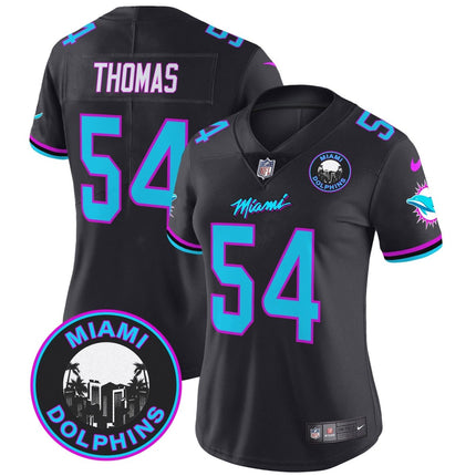 Women's Dolphins Miami Vice Vapor Limited Jersey V3 - All Stitched MIA_KDZ - KINDOZY