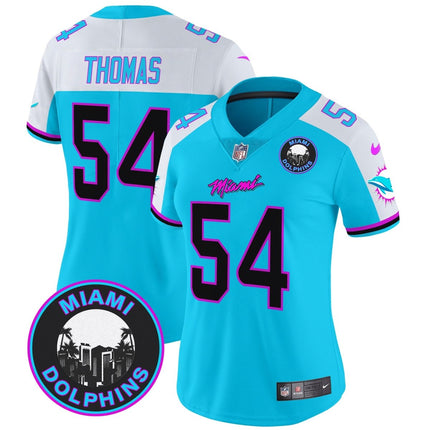 Women's Dolphins Miami Vice Vapor Limited Jersey V3 - All Stitched MIA_KDZ - KINDOZY