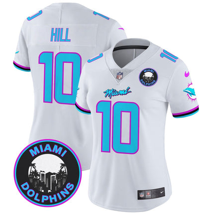 Women's Dolphins Miami Vice Vapor Limited Jersey V3 - All Stitched MIA_KDZ - KINDOZY