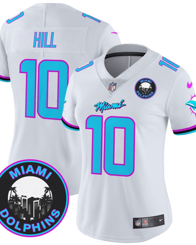 Women's Dolphins Miami Vice Vapor Limited Jersey V3 - All Stitched MIA_KDZ - KINDOZY