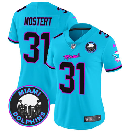 Women's Dolphins Miami Vice Vapor Limited Jersey V3 - All Stitched MIA_KDZ - KINDOZY