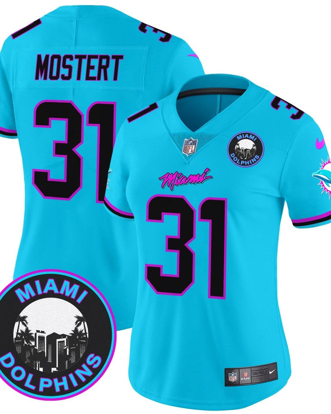 Women's Dolphins Miami Vice Vapor Limited Jersey V3 - All Stitched MIA_KDZ - KINDOZY