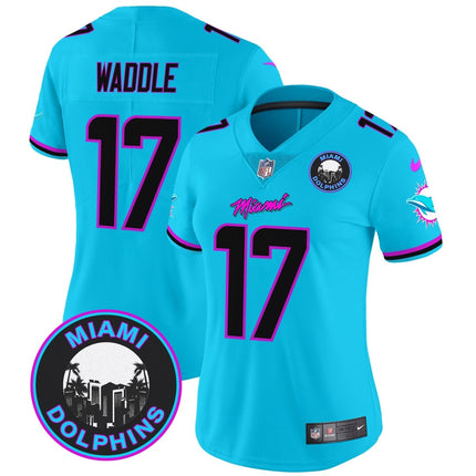 Women's Dolphins Miami Vice Vapor Limited Jersey V3 - All Stitched MIA_KDZ - KINDOZY