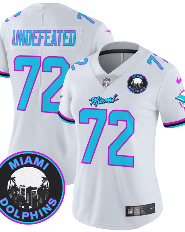 Women's Dolphins Miami Vice Vapor Limited Jersey V3 - All Stitched MIA_KDZ - KINDOZY