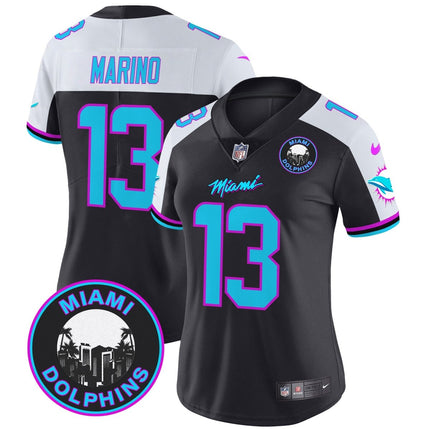 Women's Dolphins Miami Vice Vapor Limited Jersey V3 - All Stitched MIA_KDZ - KINDOZY