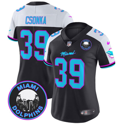 Women's Dolphins Miami Vice Vapor Limited Jersey V3 - All Stitched MIA_KDZ - KINDOZY