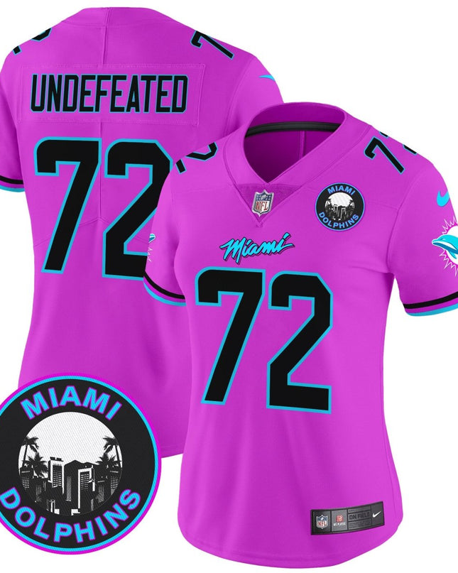 Women's Dolphins Miami Vice Vapor Limited Jersey V3 - All Stitched MIA_KDZ - KINDOZY
