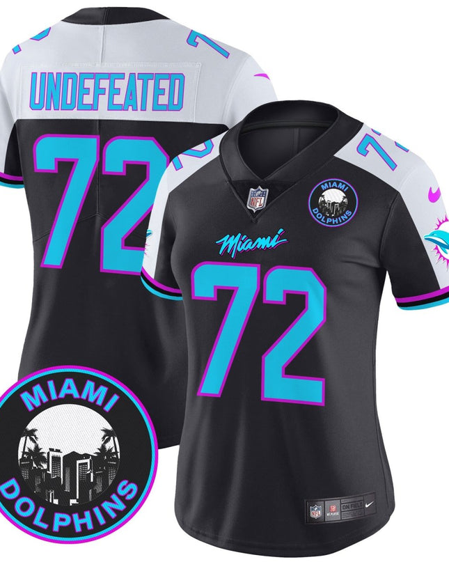 Women's Dolphins Miami Vice Vapor Limited Jersey V3 - All Stitched MIA_KDZ - KINDOZY