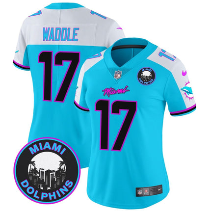 Women's Dolphins Miami Vice Vapor Limited Jersey V3 - All Stitched MIA_KDZ - KINDOZY