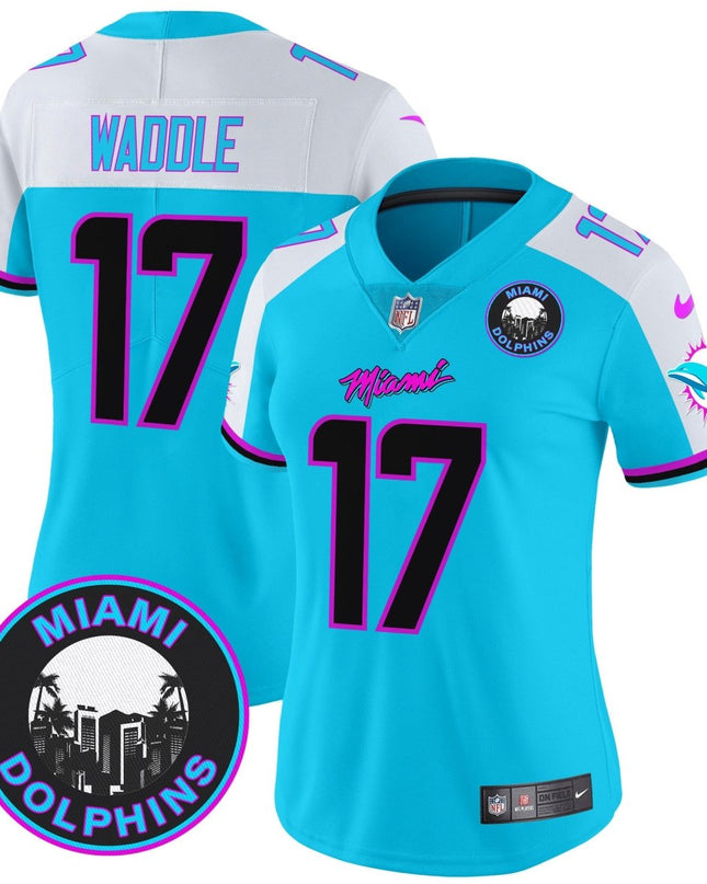 Women's Dolphins Miami Vice Vapor Limited Jersey V3 - All Stitched MIA_KDZ - KINDOZY
