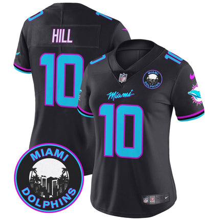 Women's Dolphins Miami Vice Vapor Limited Jersey V3 - All Stitched MIA_KDZ - KINDOZY