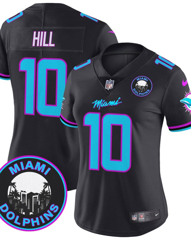 Women's Dolphins Miami Vice Vapor Limited Jersey V3 - All Stitched MIA_KDZ - KINDOZY
