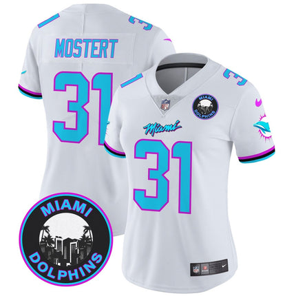 Women's Dolphins Miami Vice Vapor Limited Jersey V3 - All Stitched MIA_KDZ - KINDOZY