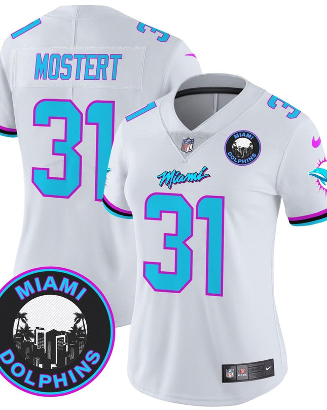 Women's Dolphins Miami Vice Vapor Limited Jersey V3 - All Stitched MIA_KDZ - KINDOZY