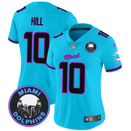 Women's Dolphins Miami Vice Vapor Limited Jersey V3 - All Stitched MIA_KDZ - KINDOZY